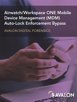 Avalon Digital Forensics MDM White Paper Cover