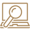 litigation support magnifying glass icon