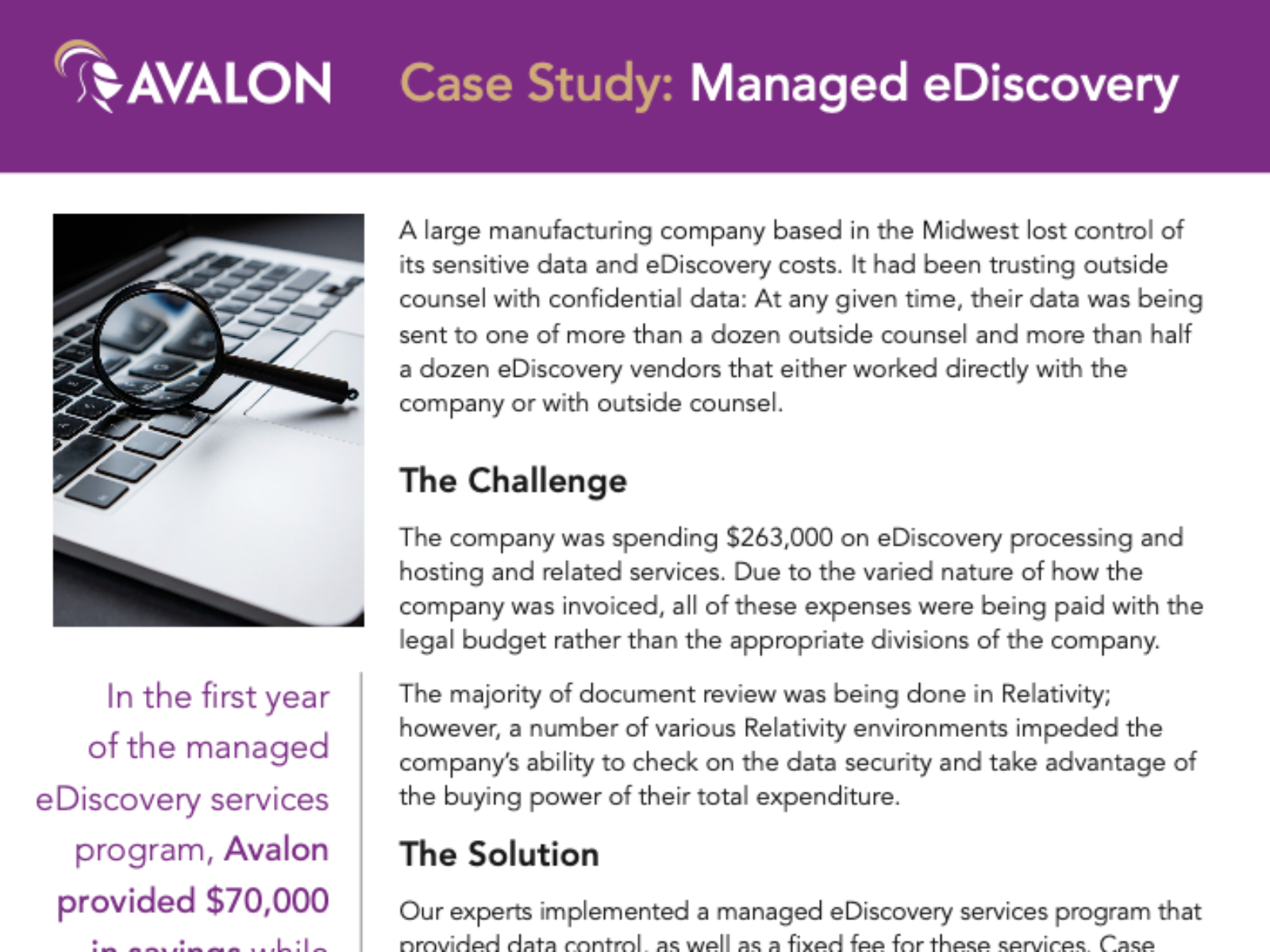 ediscovery corporation case study