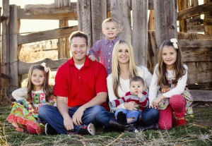 Beautiful Young Family Portrait Outdoors